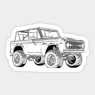 Bronco Wireframe Sticker